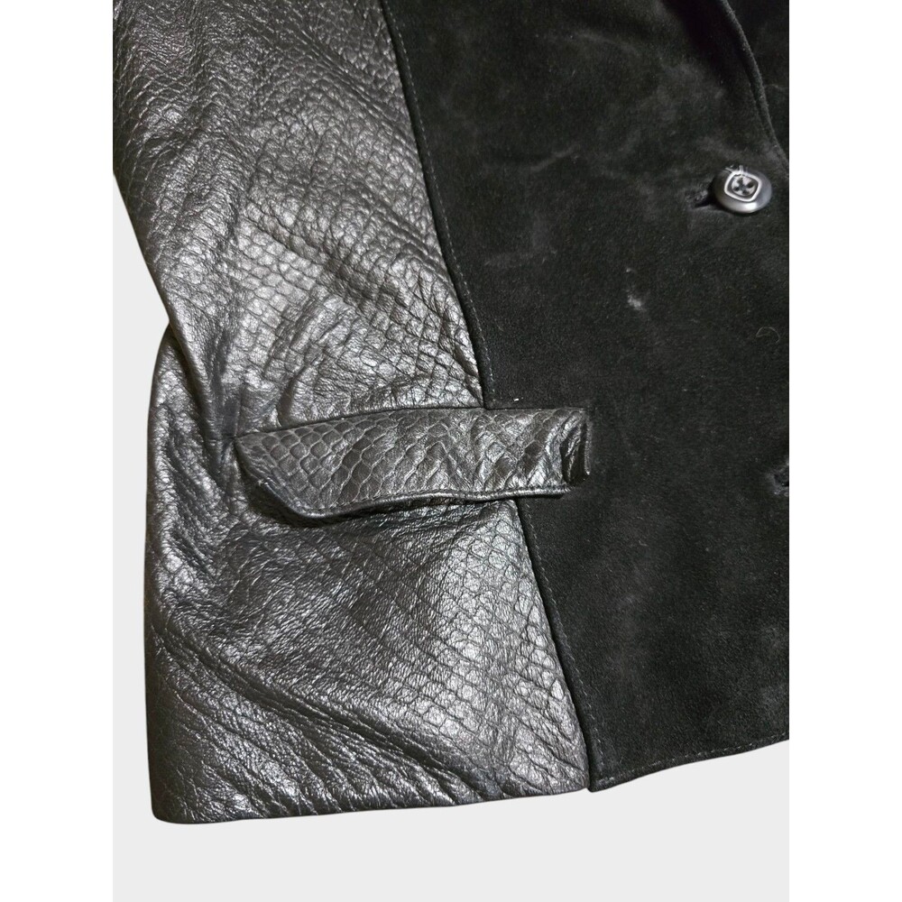 Vintage 80s Wilsons Leather & Suede Jacket Womens Size 12/Shoulder Pads - Picture 10 of 12